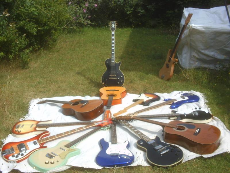 Clockwise: guitars & basses..